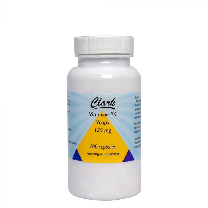 straffen Geleidbaarheid Eerlijkheid Vitamine B6 Pyridoxine 125 mg, 100 vcaps - Vitaminen-Aminozuren - Clark